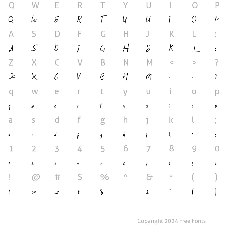 Character Map of Letterdiost Regular