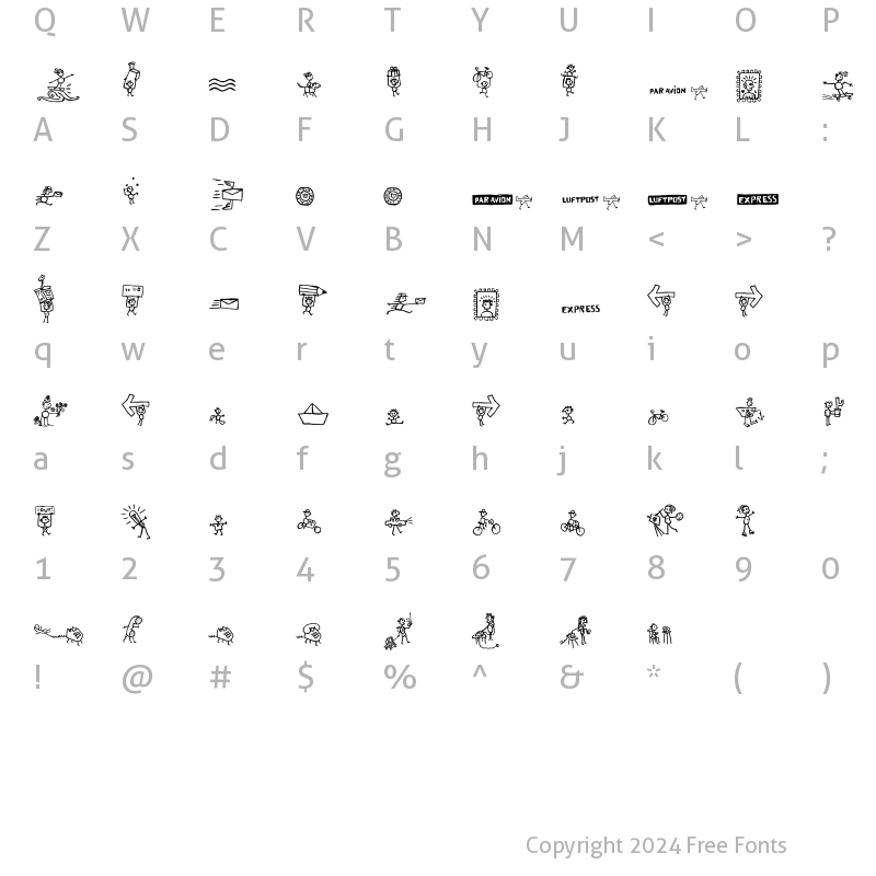 Character Map of Letterine ArchetipettiOne Regular