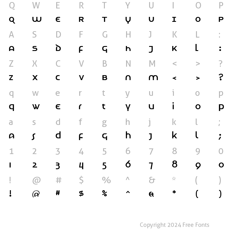 Character Map of Letunical Bold