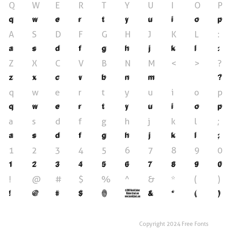 Character Map of LevelFour Regular