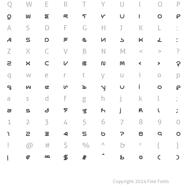 Character Map of Lexigraph A Regular