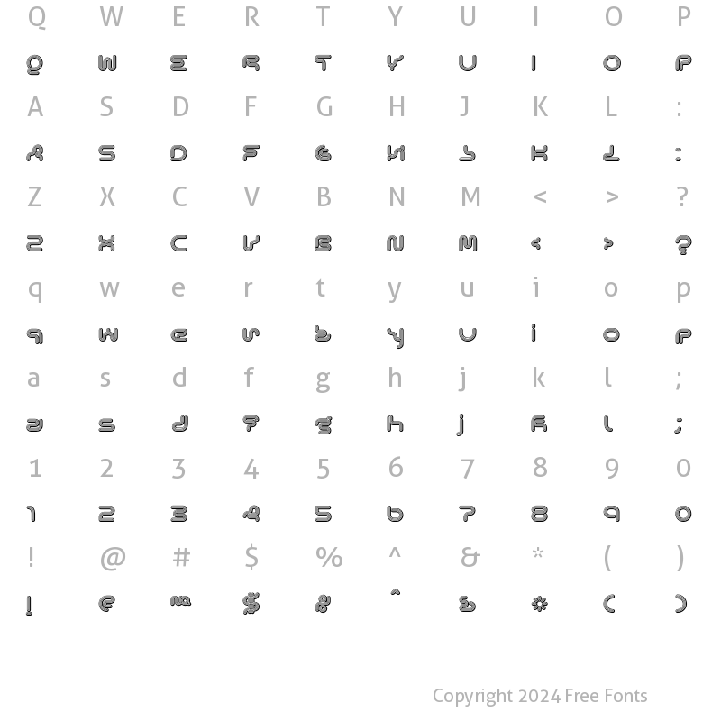 Character Map of Lexigraph C Regular