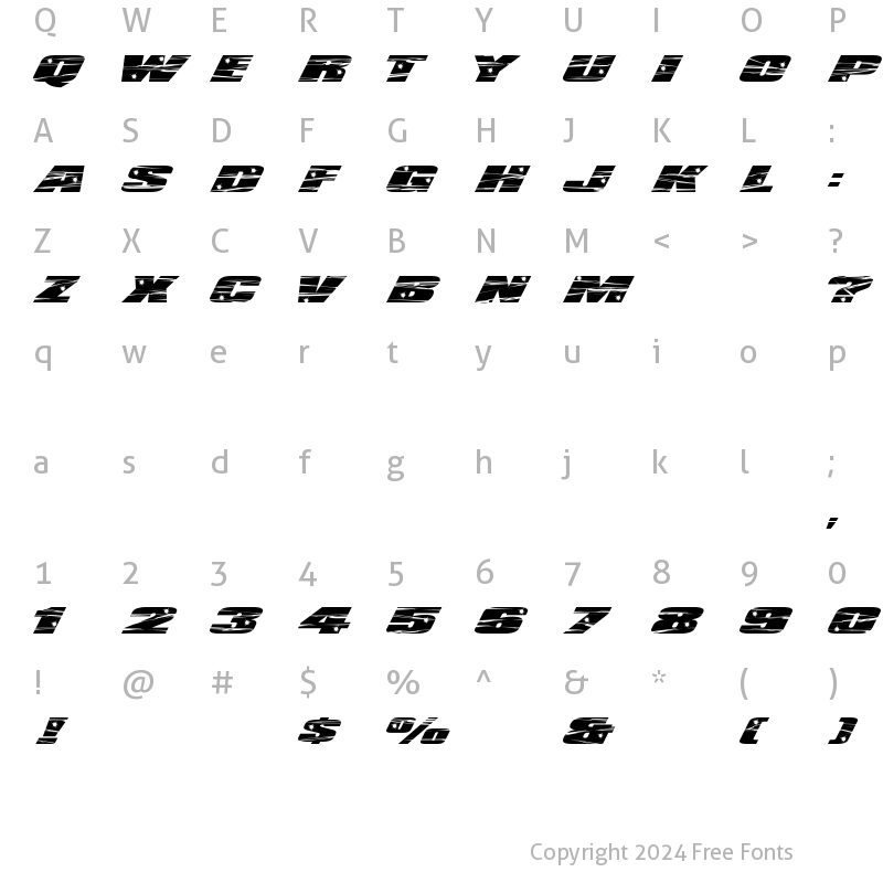 Character Map of LHF Action Movie Regular