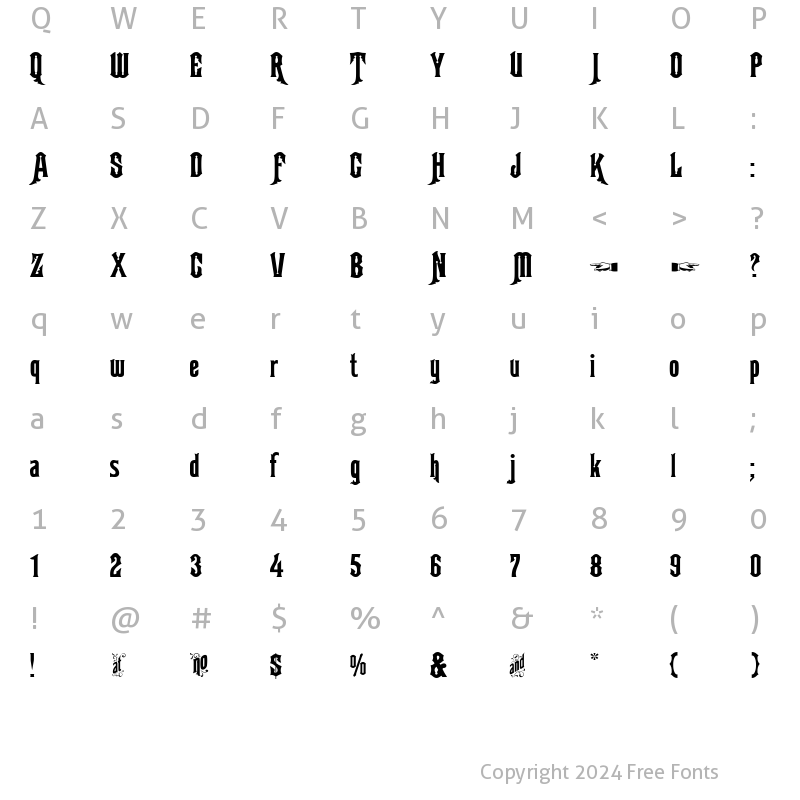 Character Map of LHF Argentine Solid Regular