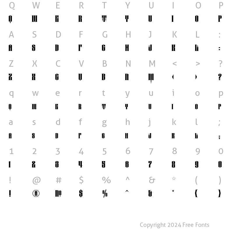 Character Map of LHF Conclave ROUND reg Regular