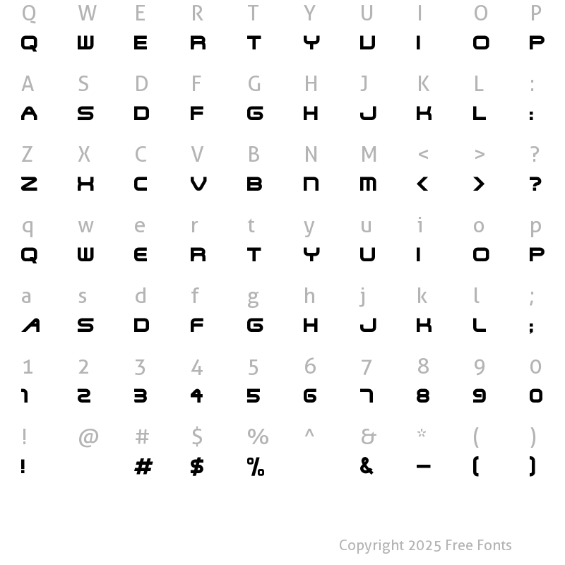 Character Map of LHF Ortlieb Regular