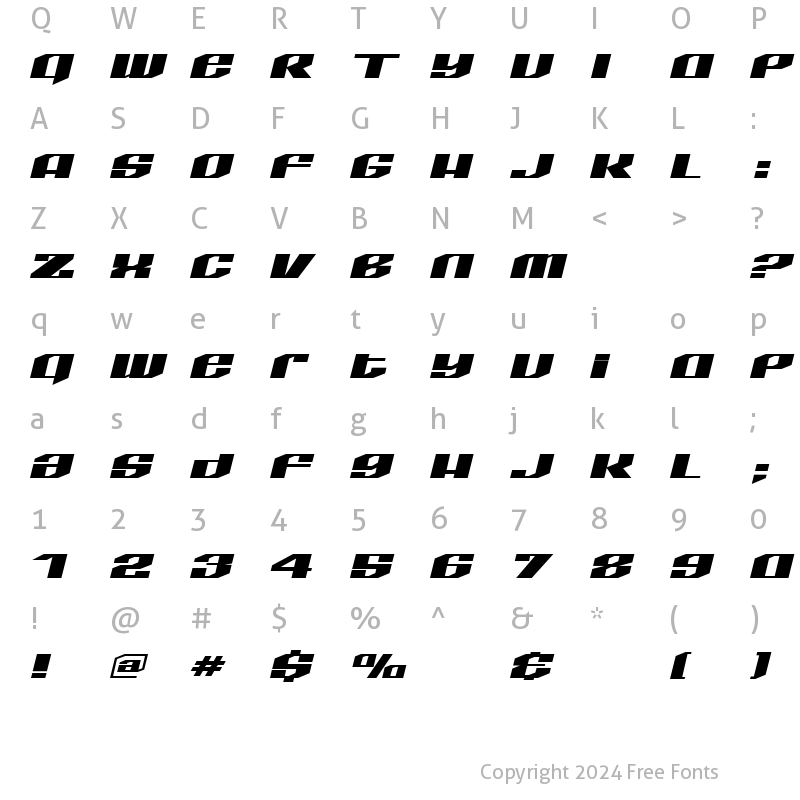 Character Map of LHF Quantum REG Regular