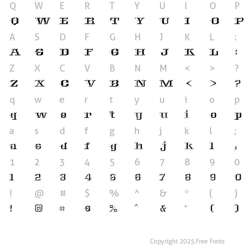 Character Map of LHF Wall Dog CONVEX Regular