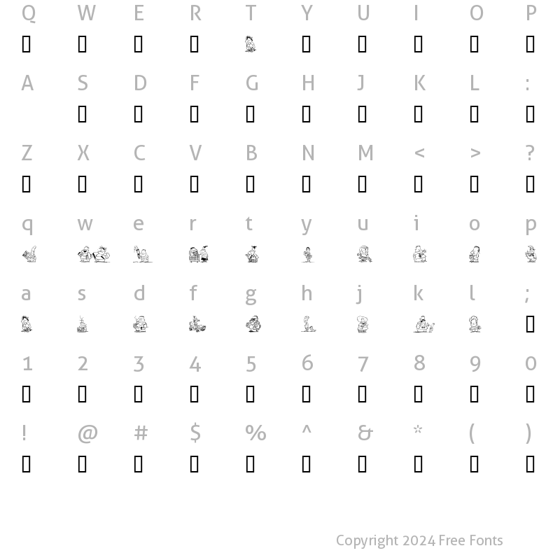 Character Map of LHF WalMart People Regular