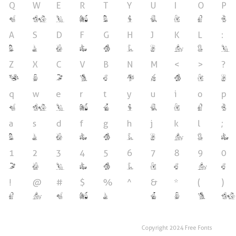 Character Map of LHF WalMart People4 Regular