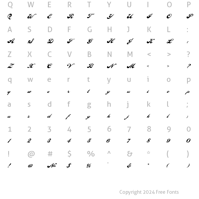 Character Map of LHFPilsner Regular Regular