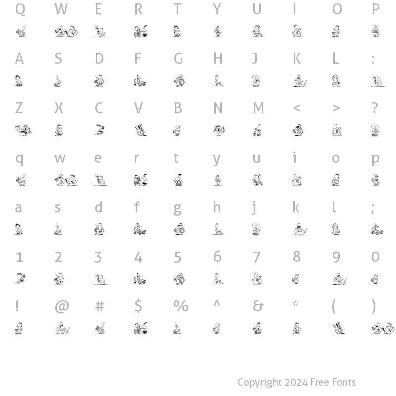 Character Map of LHFWalMartPeople Regular