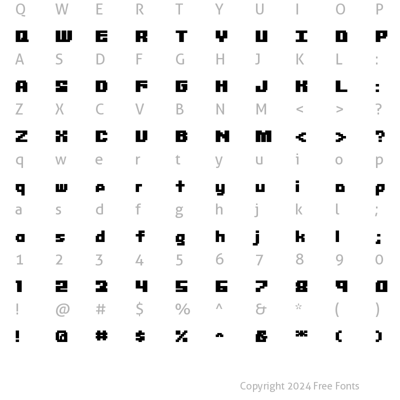 Character Map of Librium Regular