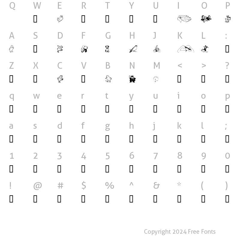 Character Map of LIDU Lidu