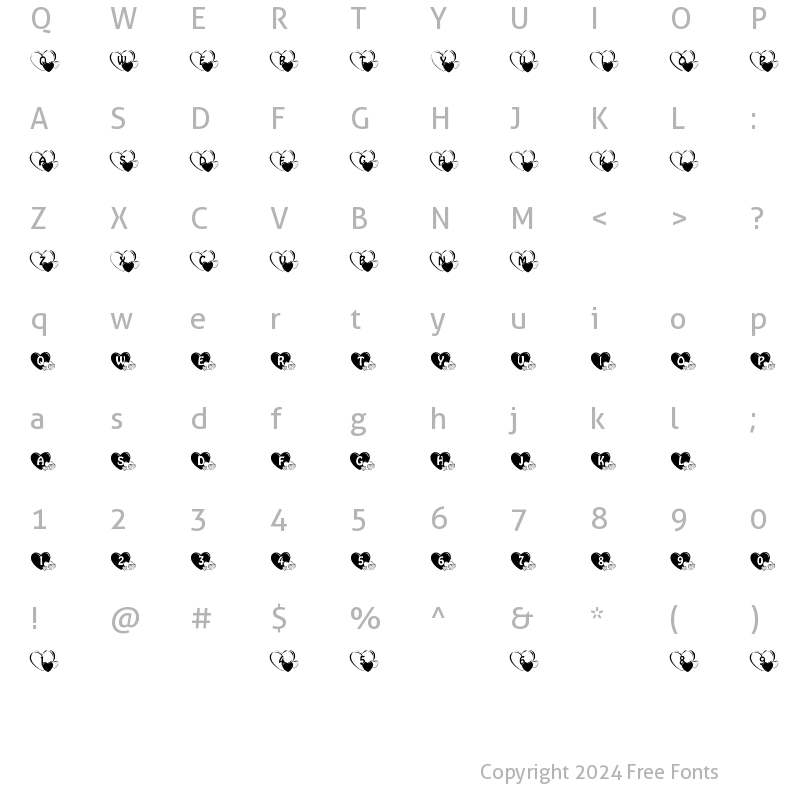 Character Map of Lieb M?tterlein Regular