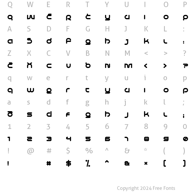 Character Map of Life in Space Bold