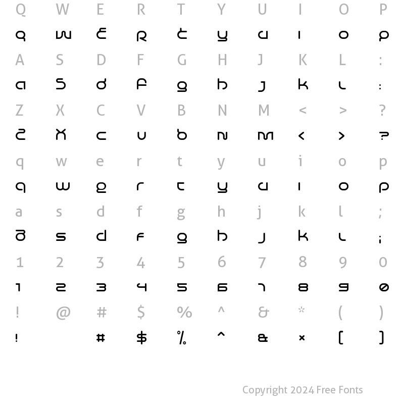 Character Map of Life in Space Regular