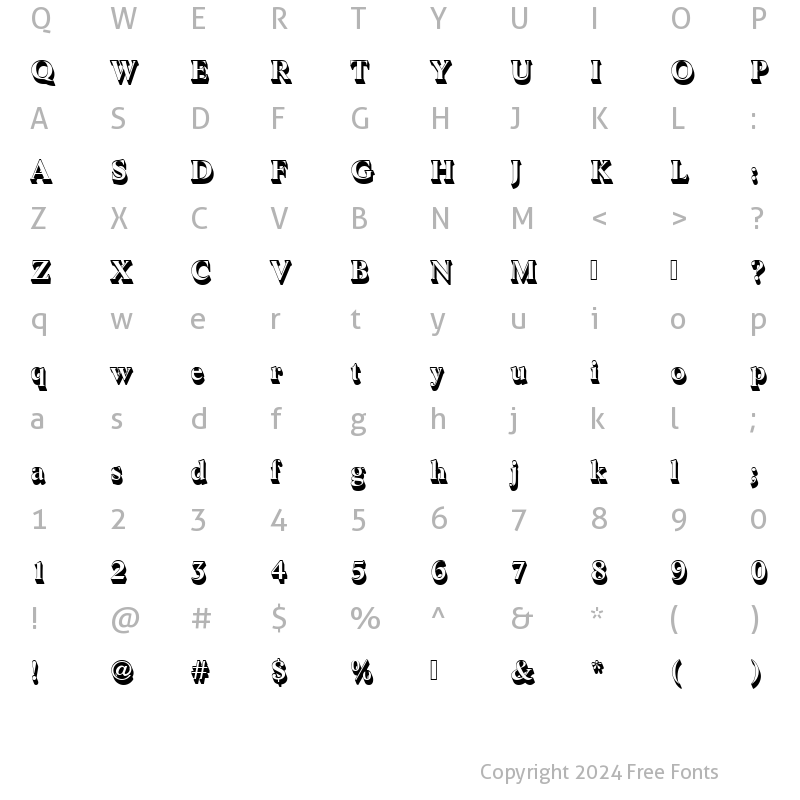 Character Map of LifeTBolSh1 Regular