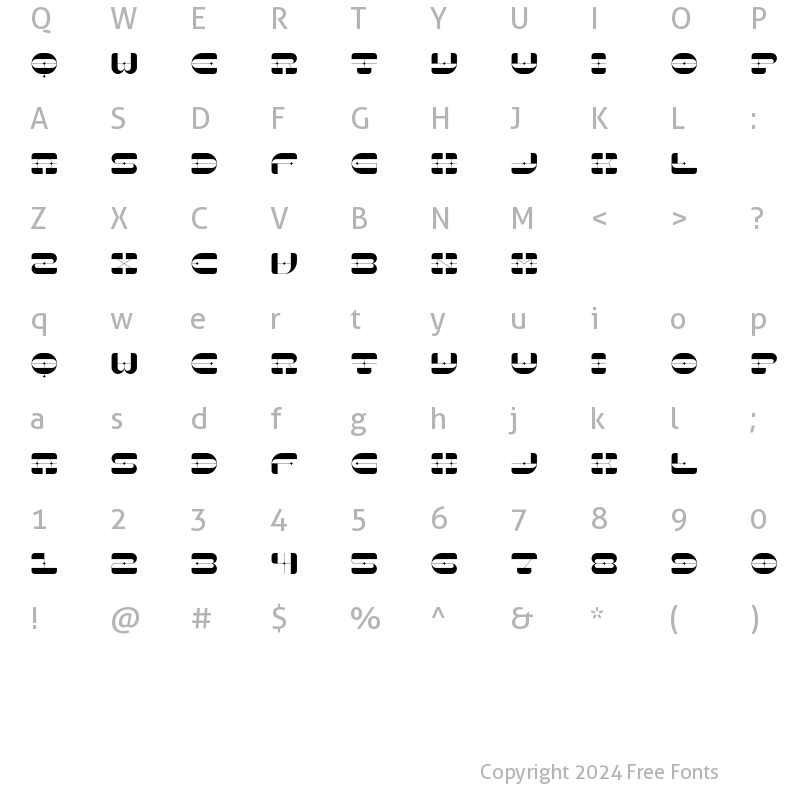 Character Map of Ligano Demo Regular