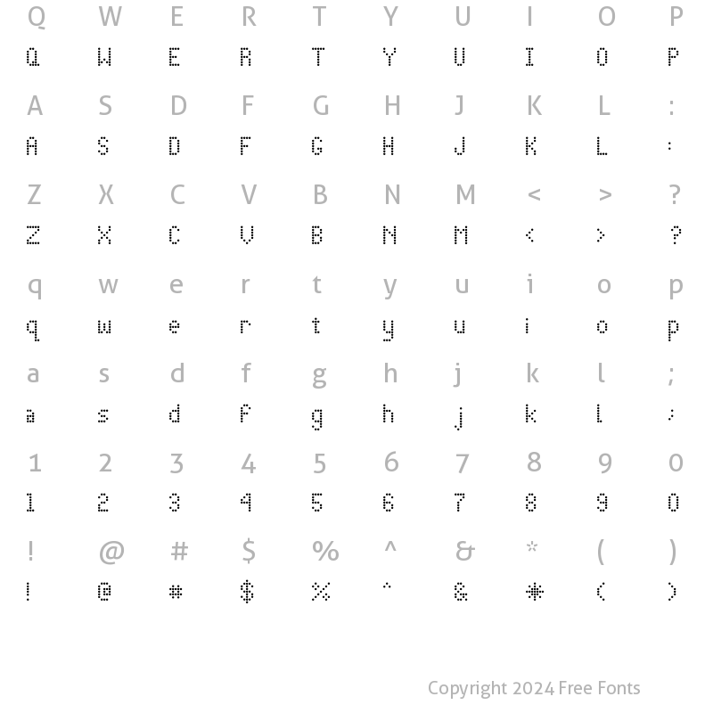 Character Map of Light EmittingDiodes Regular