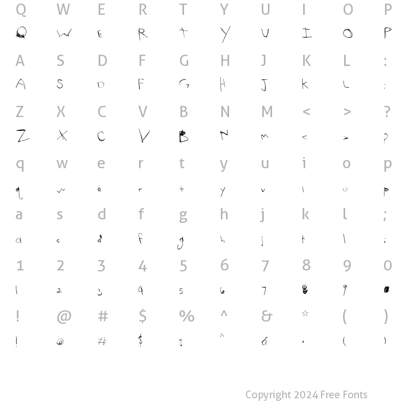 Character Map of Lighthouse Regular