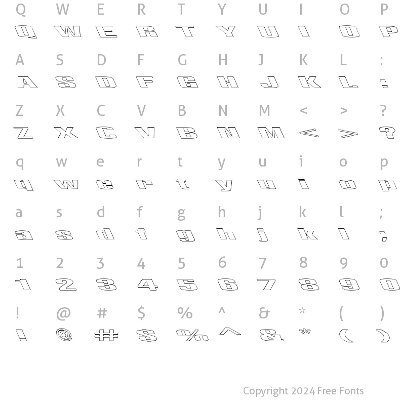 Character Map of LightsOut HoLLOW Leftie Regular