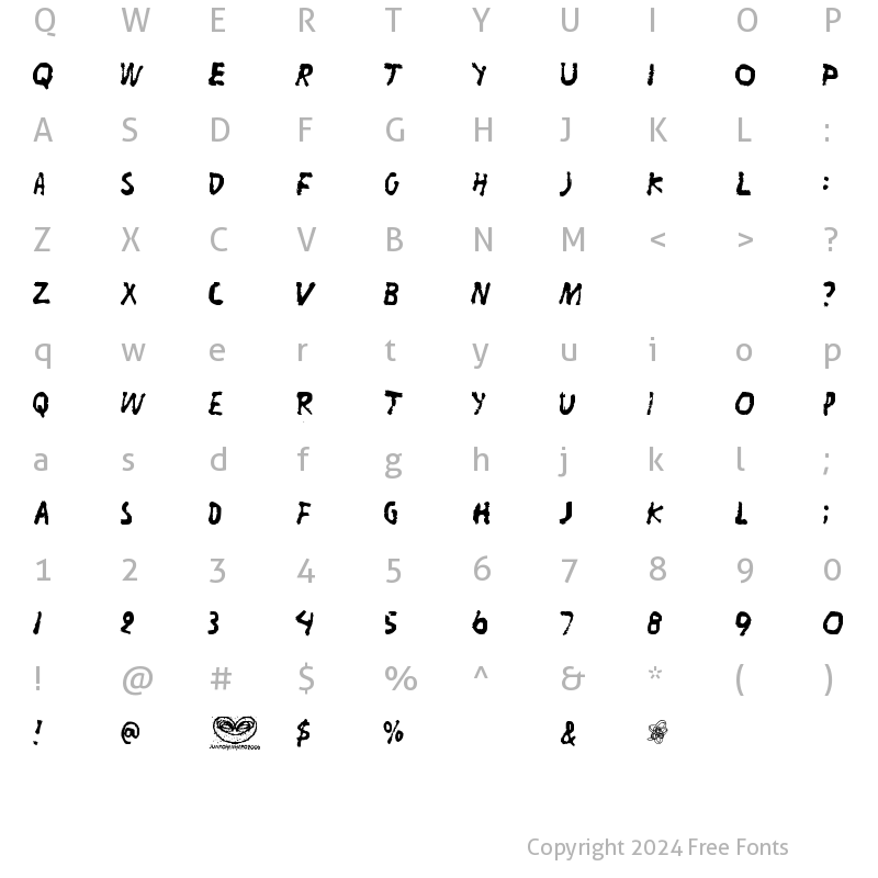 Character Map of Liitu Regular