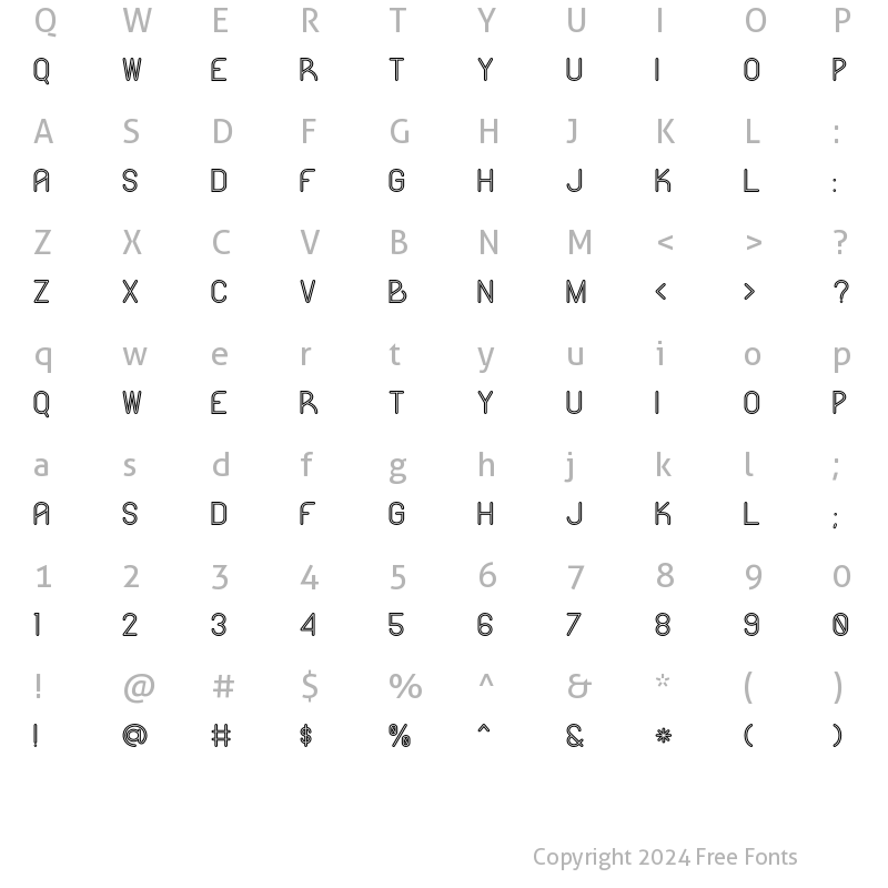 Character Map of Likeguard Line