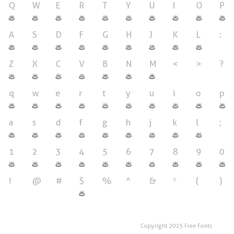 Character Map of Lilians Geburtstag Regular