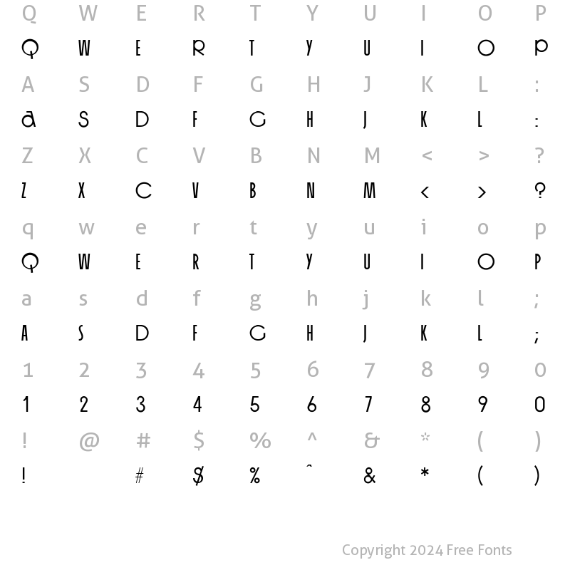 Character Map of LillyBecker Regular