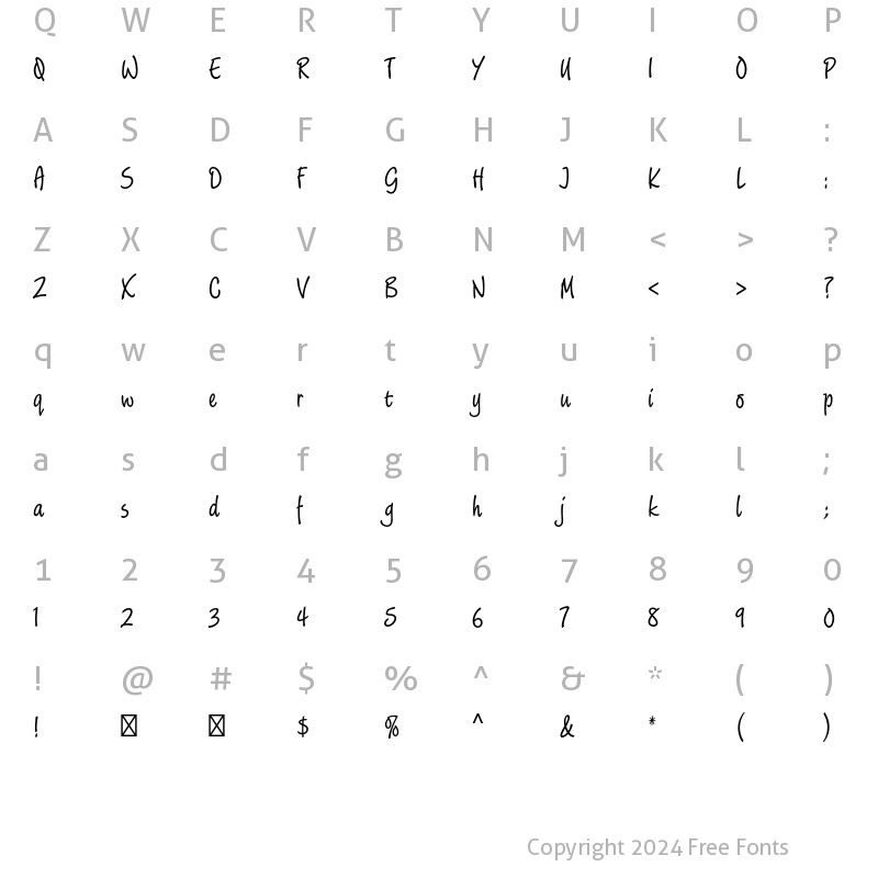 Character Map of Limehouse Script Std Regular