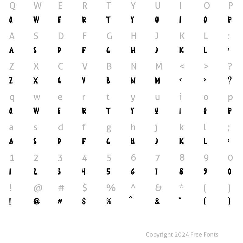 Character Map of Limestone Ridge Natural Press