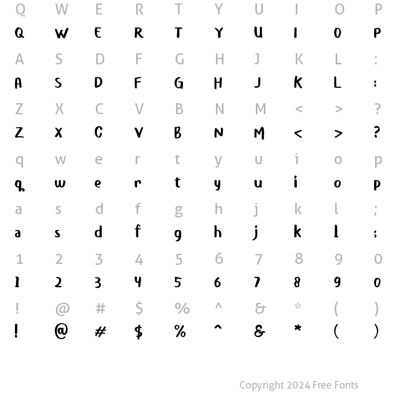 Character Map of Limonea Regular