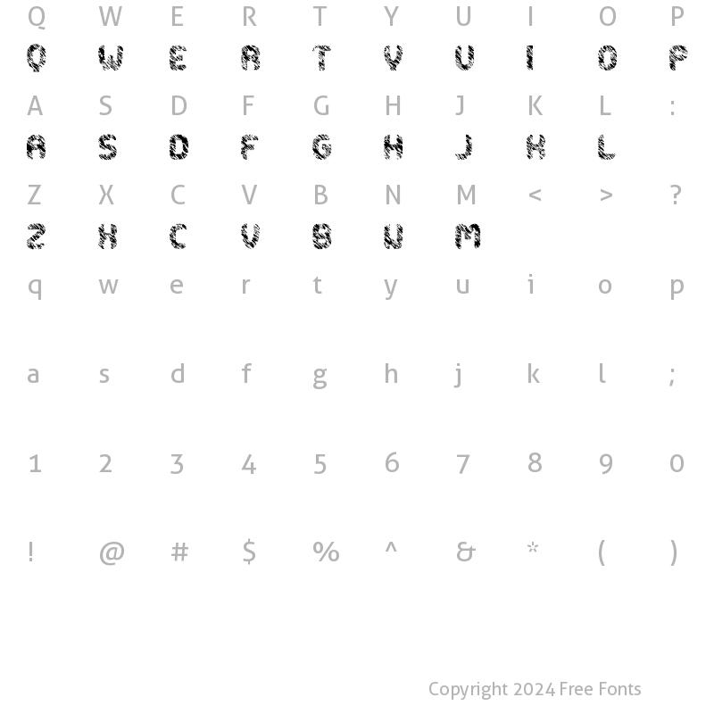 Character Map of LINA GRAPHITE