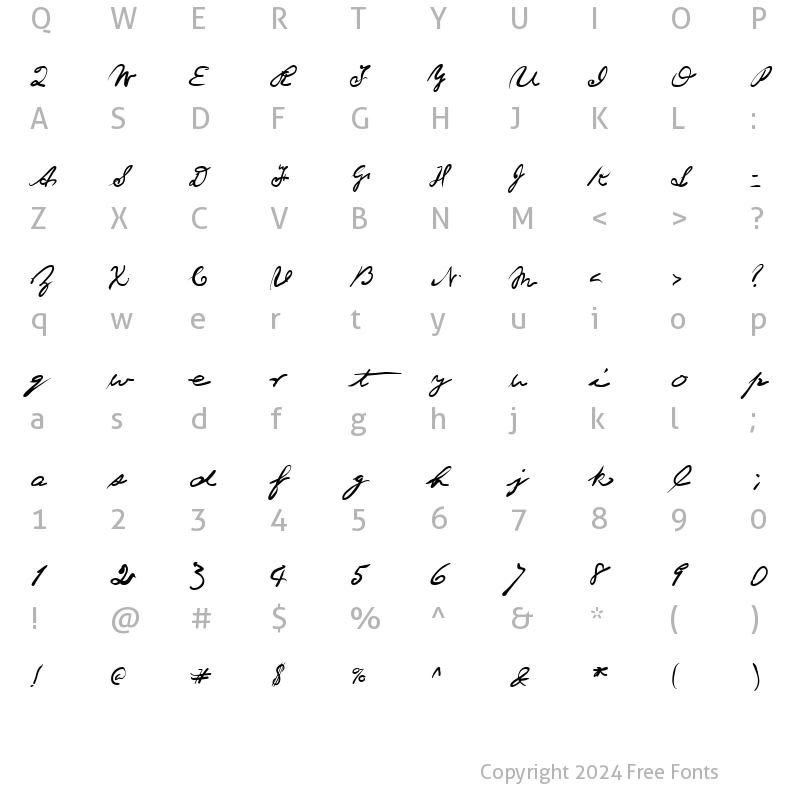 Character Map of Lincoln Fourscore Regular