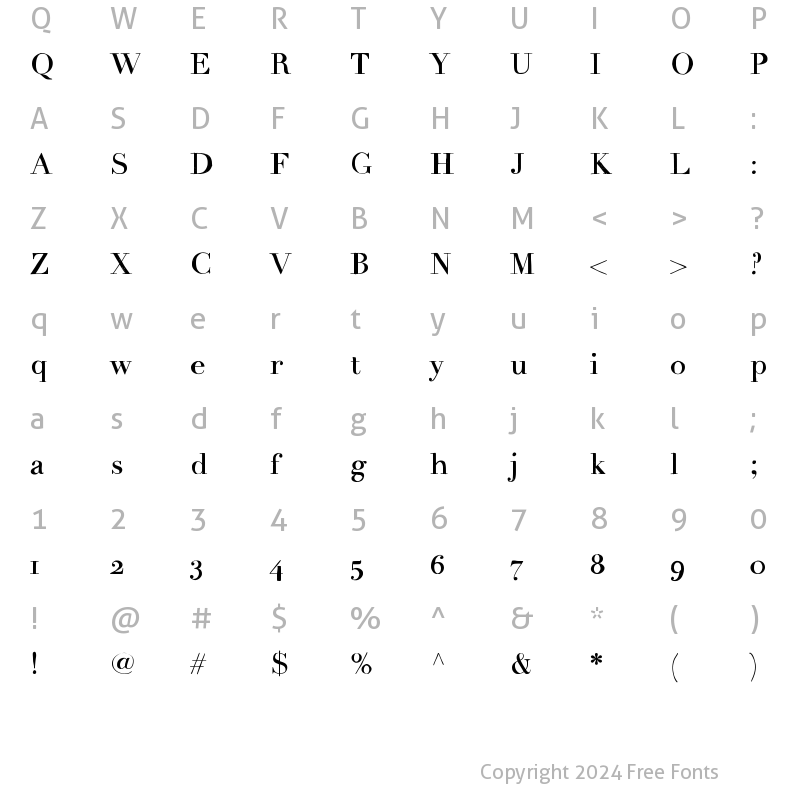 Character Map of LindysDiner Medium