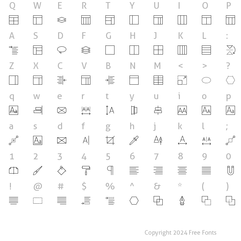 Character Map of linea-software-10 software-10