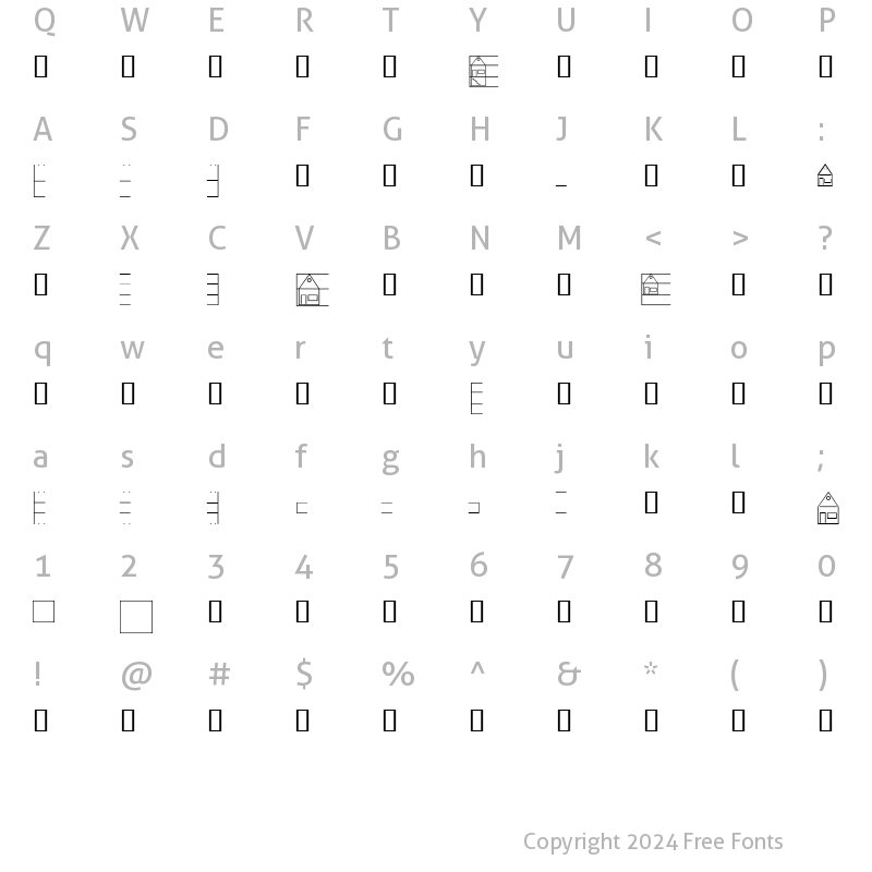 Character Map of Lineatur Regular