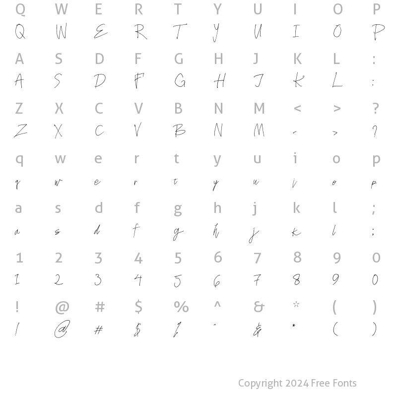 Character Map of Lingkawi South Regular