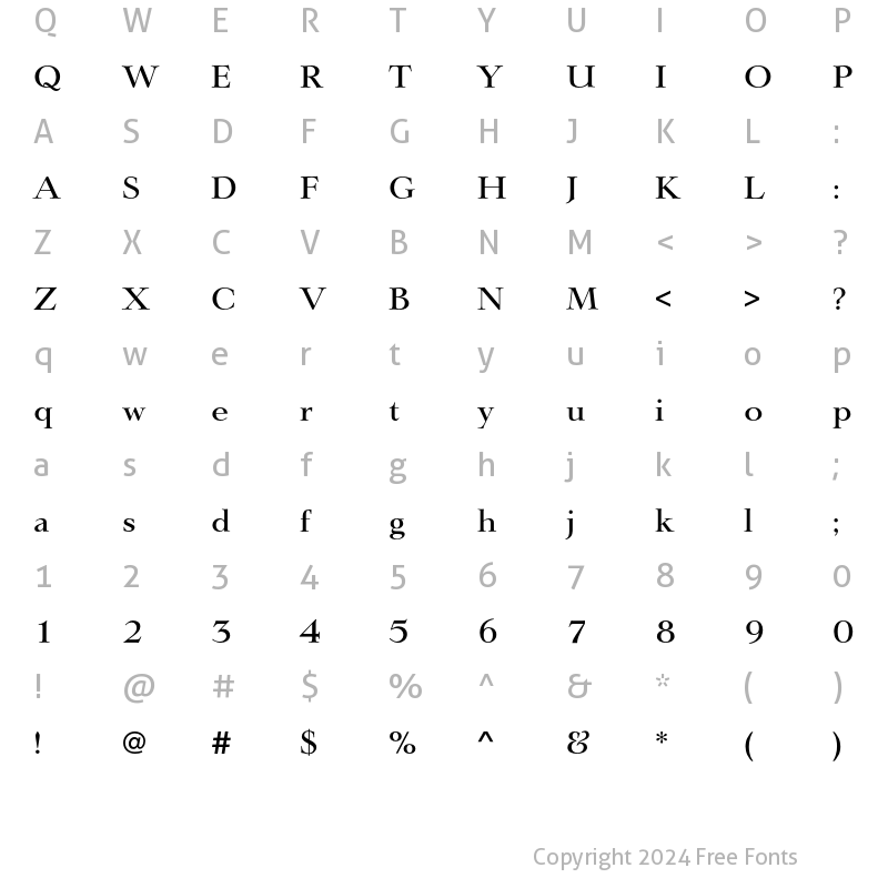 Character Map of LingwoodEF Medium