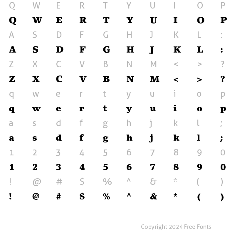 Character Map of LinoLetter Black Regular