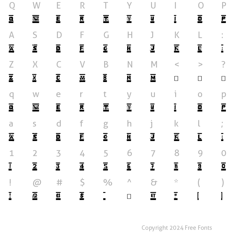 Character Map of Linoleum Regular