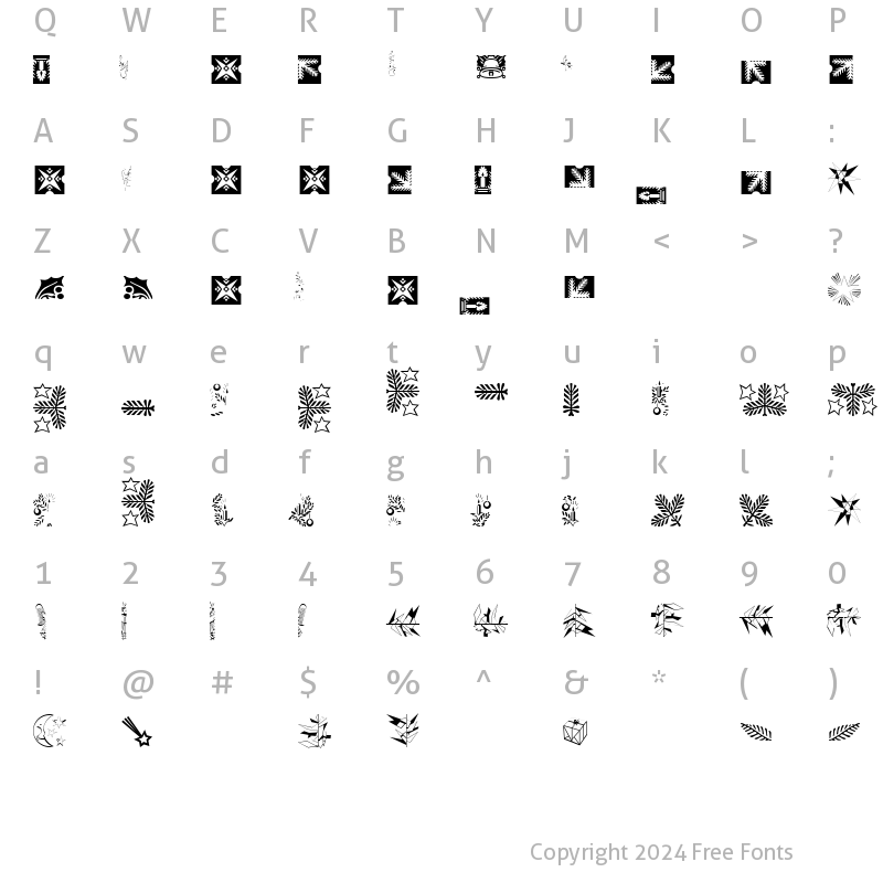 Character Map of Linotype Xmas Pi Regular