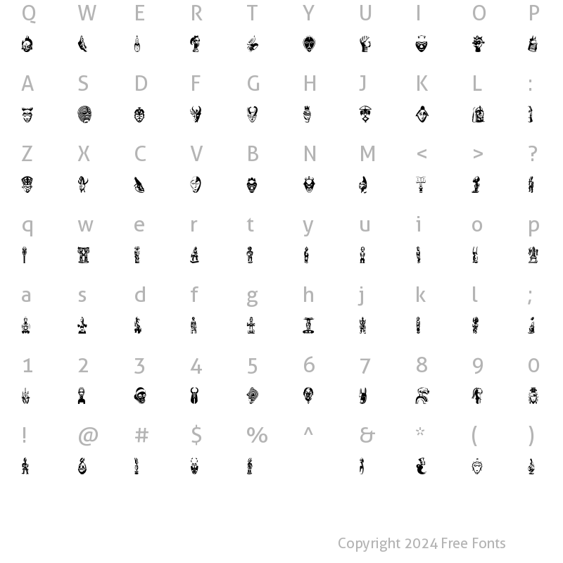 Character Map of LinotypeAfroculture Regular