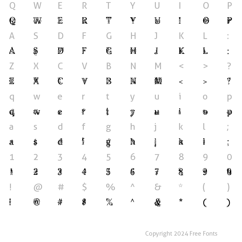 Character Map of LinotypeBarock Regular