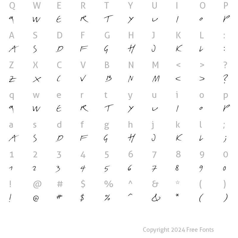 Character Map of LinotypeBelle Regular