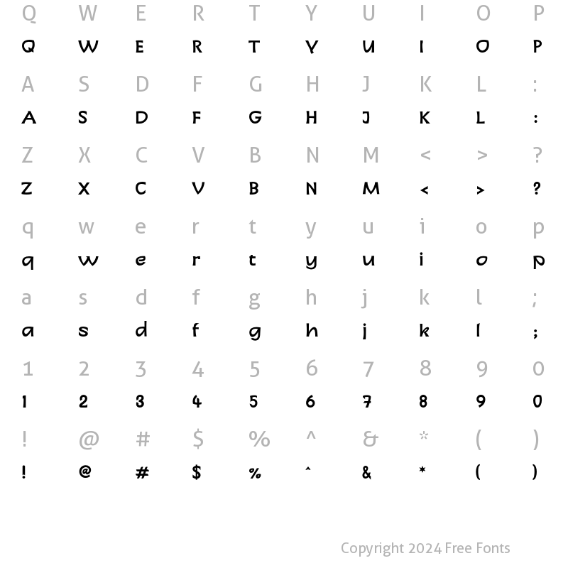 Character Map of LinotypeCharon SemiBold Regular