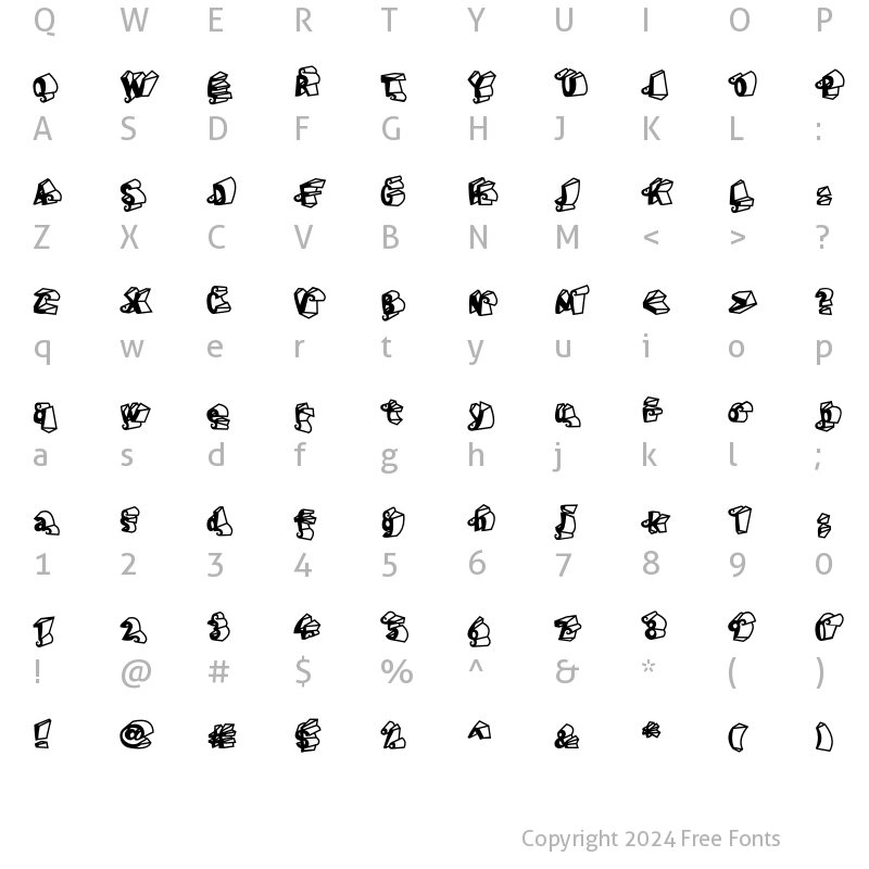 Character Map of LinotypeHenri Dimension Regular