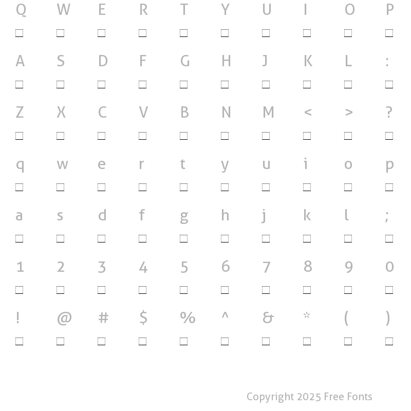 Character Map of LinotypeHolidayPi1 Roman