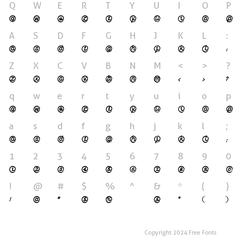 Character Map of LinotypeMailbox-Heavy Heavy